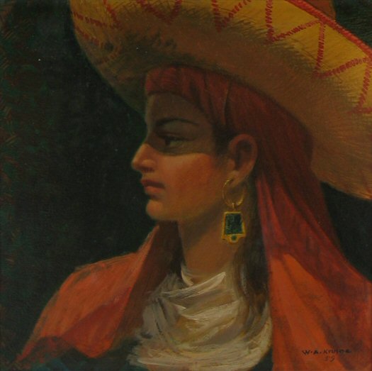 William A Krusoe Cleveland School Art Painting