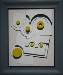 Lawrence Blazey Abstraction in Yellow & White