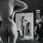 Helmut Newton Self Portrait with Wife & Models Photography