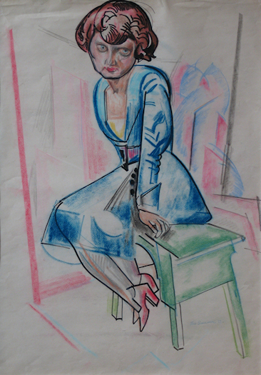 William Sommer Woman Seated on a Stool